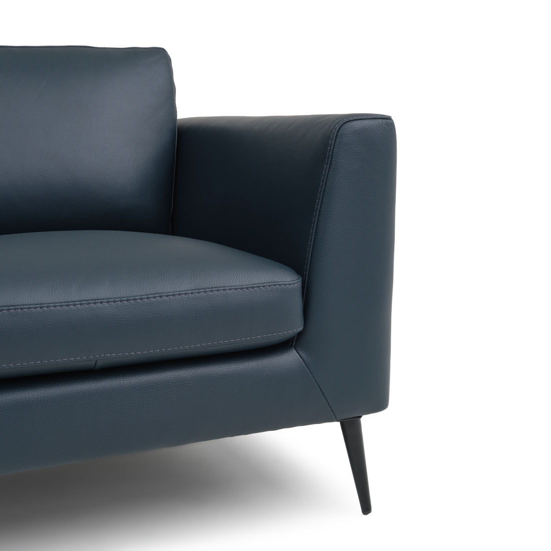 Ermilo Leather Accent Chair Dark Blue