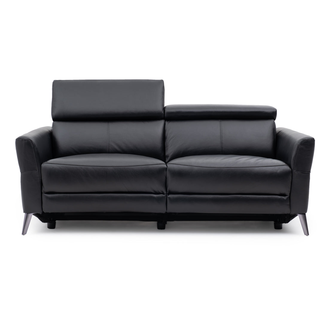 Westlyn Leather Reclining Sofa Black