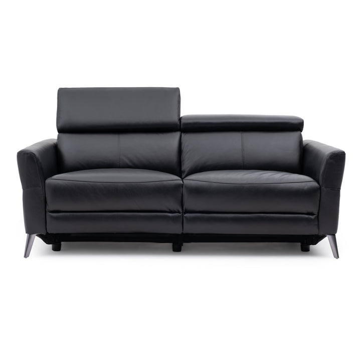 Westlyn Leather Reclining Sofa Black