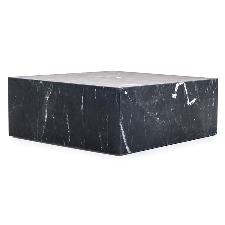 Nabby Marble Coffee Table Black