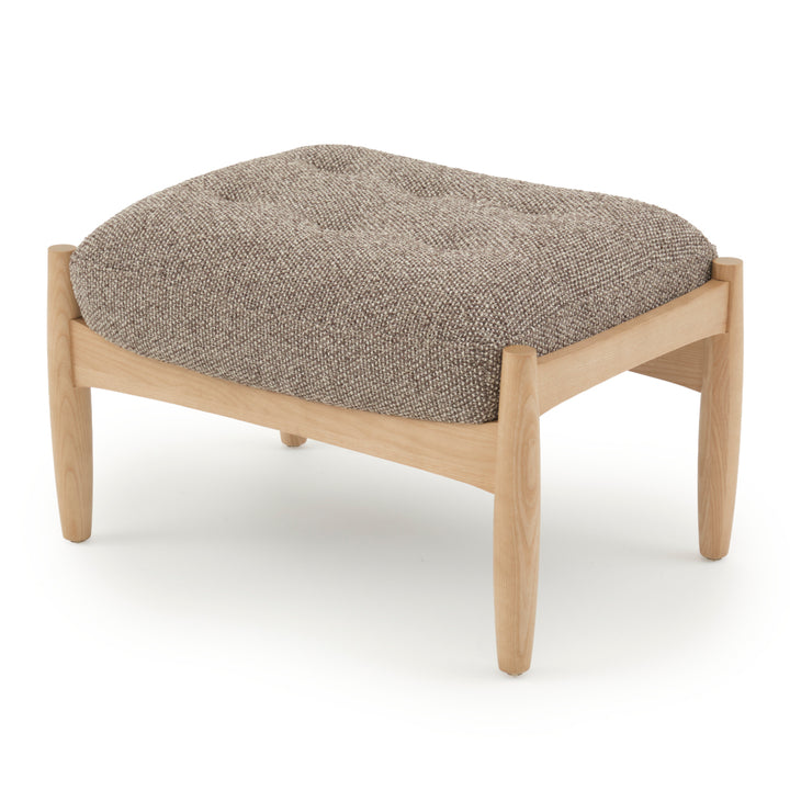Naranda Fabric Ottoman Dark Brown