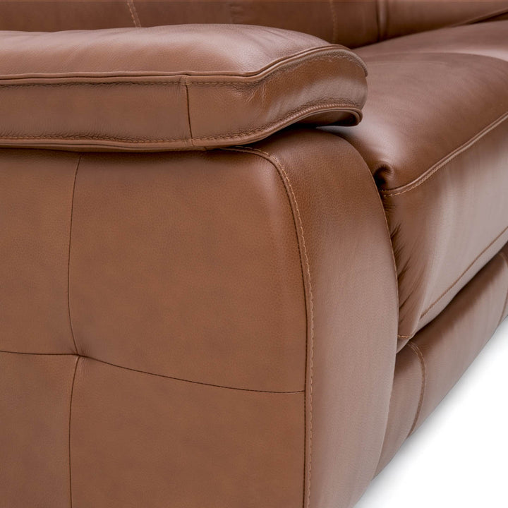 Nova Leather Reclining Sofa Cognac