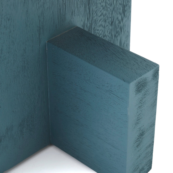 Siya Wood Accent Table Light Blue
