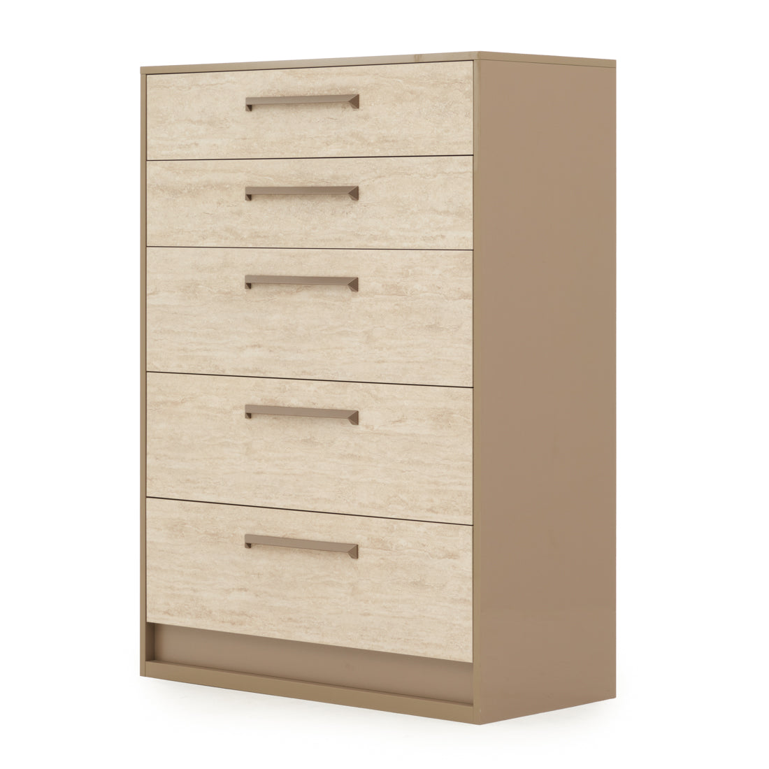 Nunzia 5-Drawer Chest Beige