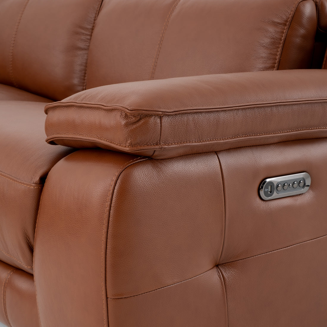 Nova Reclining Sectional Sofa Cognac