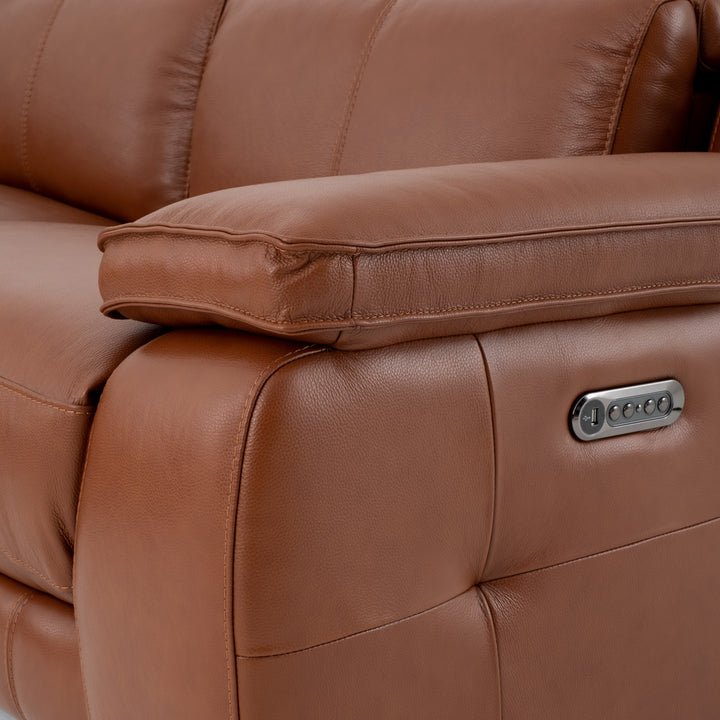 Nova Reclining Sectional Sofa Cognac