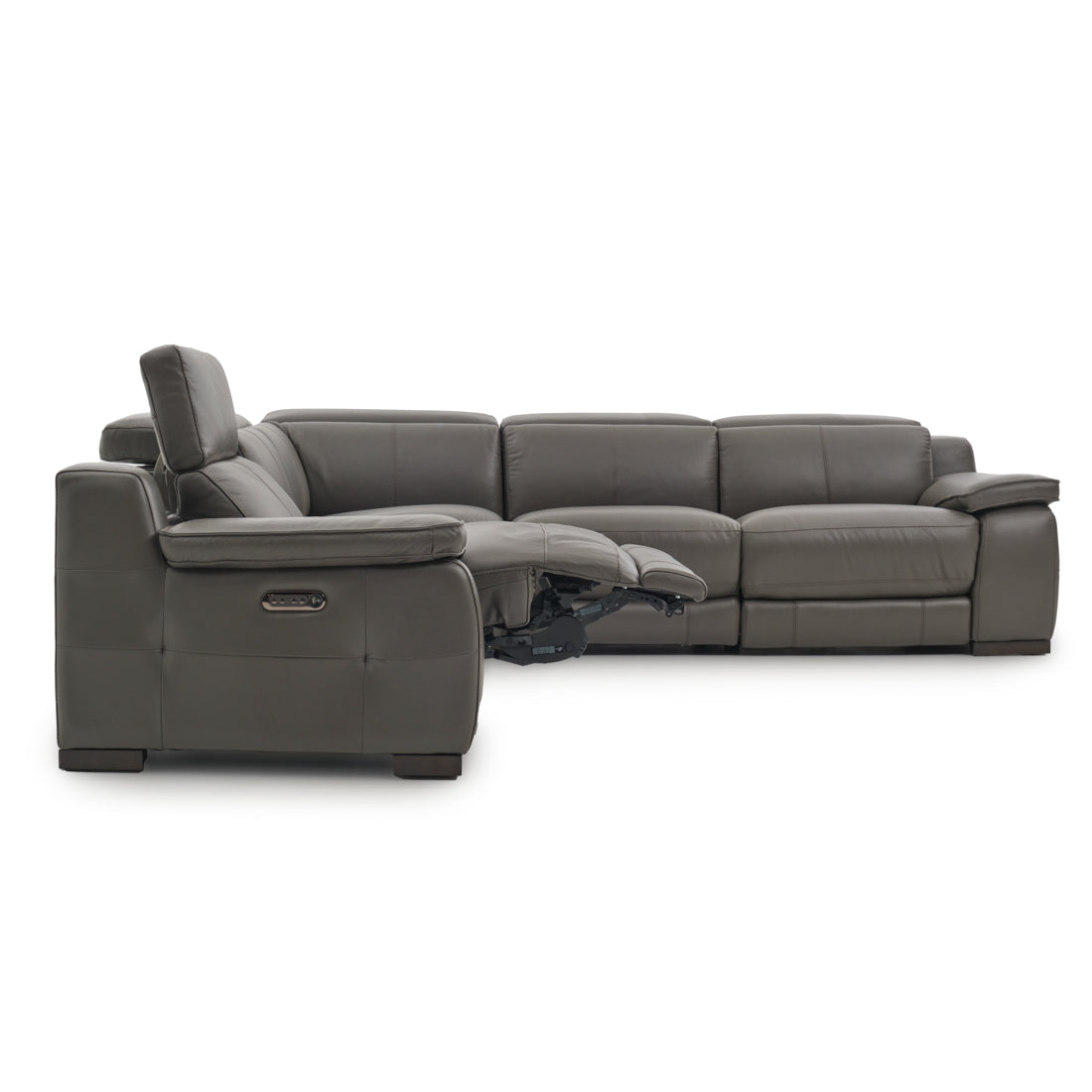 Nova Reclining Sectional Sofa Dark Grey