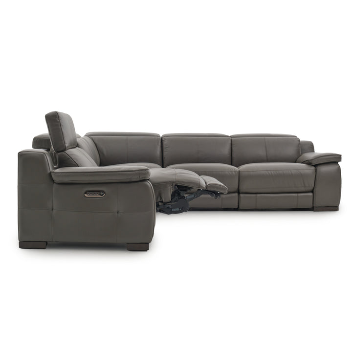 Nova Reclining Sectional Sofa Dark Grey