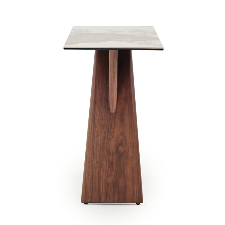 Emmeline Ceramic Console Table Light Brown