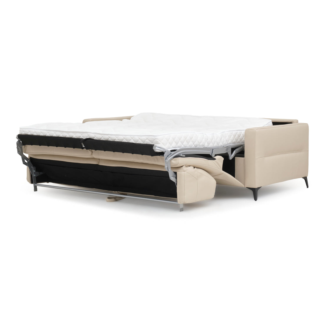 Elati Leather Queen Sofa-Bed Beige