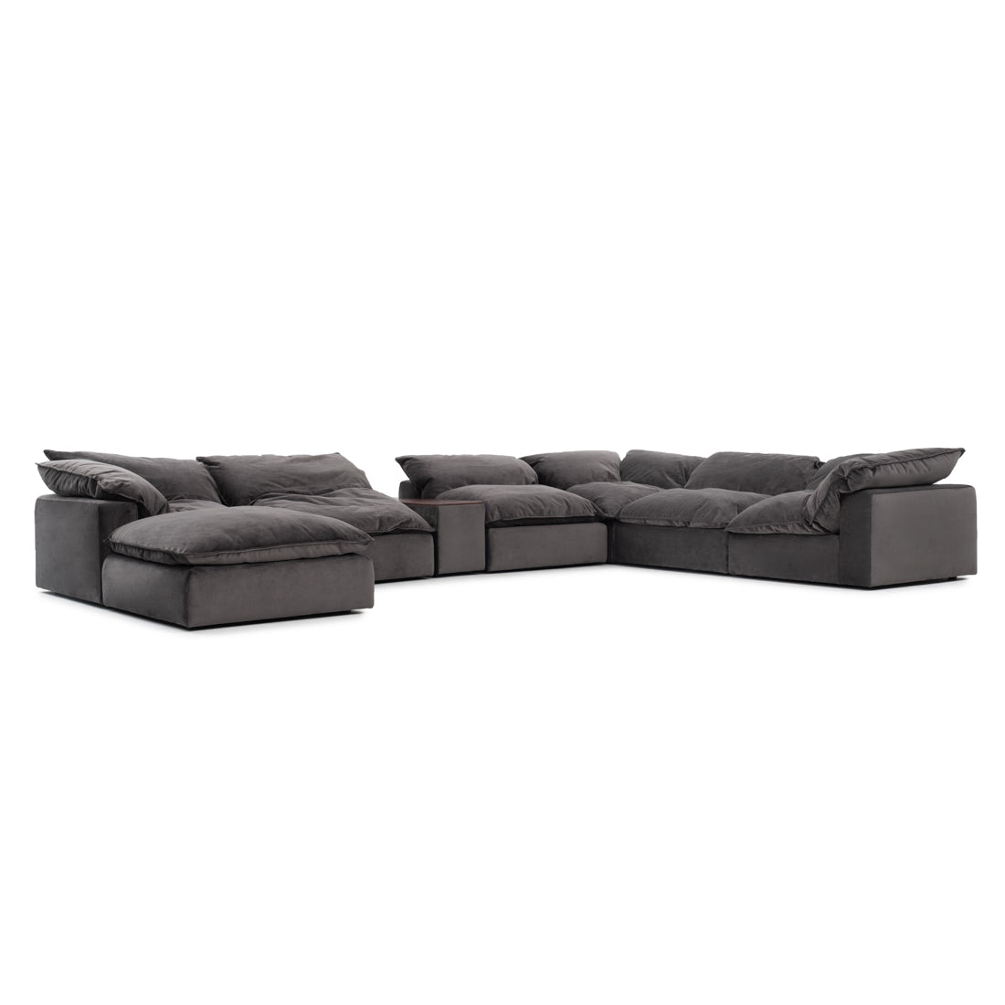 Nuage Fabric Modular Set Dark Grey