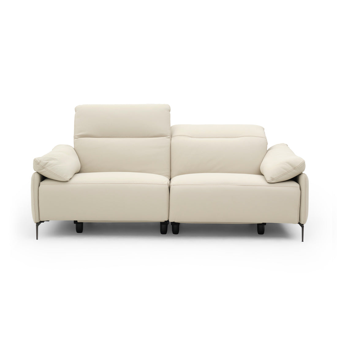 Wakely Leather Reclining Loveseat Beige
