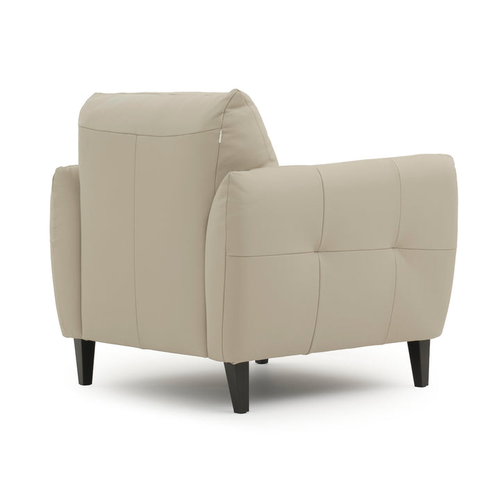 Wessa Leather Accent Chair Beige