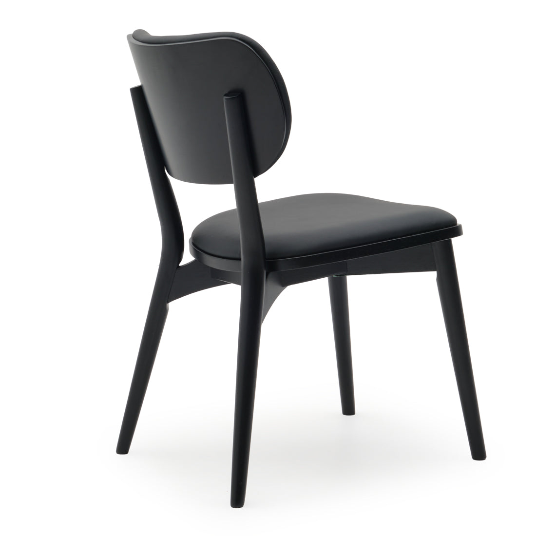 Elinor Leather Chair Black
