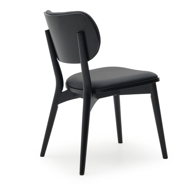 Elinor Leather Chair Black