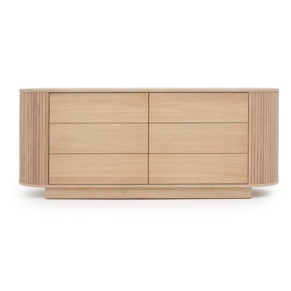 Nibba 6-Drawer Dresser Light Brown