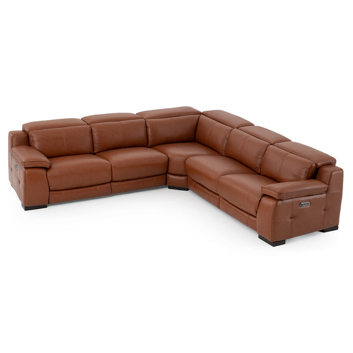 Nova Reclining Sectional Sofa Cognac