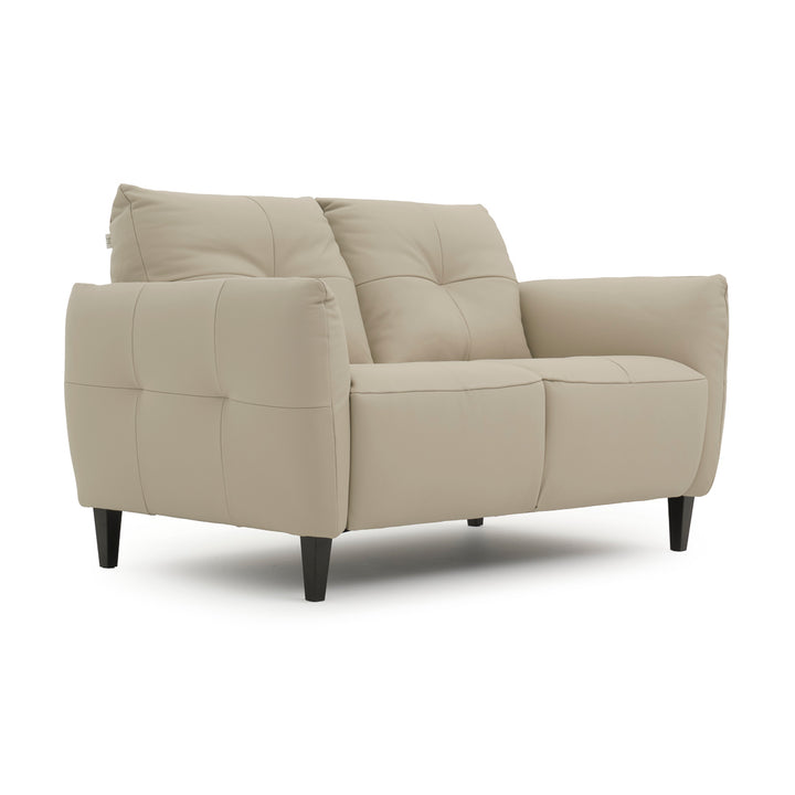 Wessa Leather Loveseat Beige