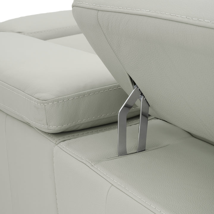 Warley Leather Reclining Sofa Beige