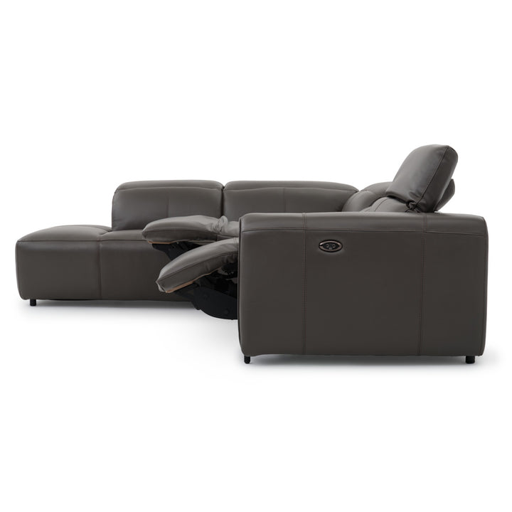 Wilnoir Reclining Sectional Sofa Dark Grey