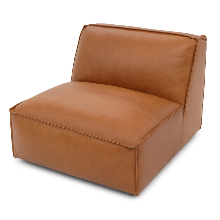 Nook Modular Armless Chair Cognac