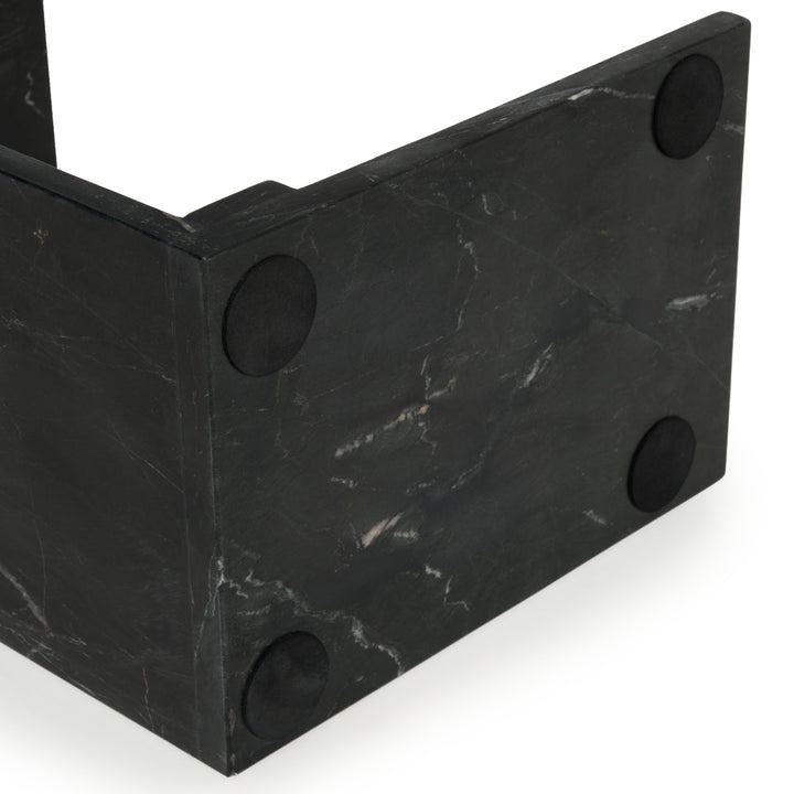 Neville Marble Accent Table Black
