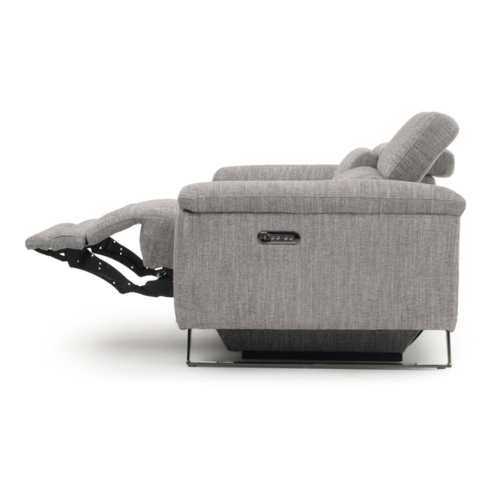 Warren Fabric Reclining Sofa Dark Grey