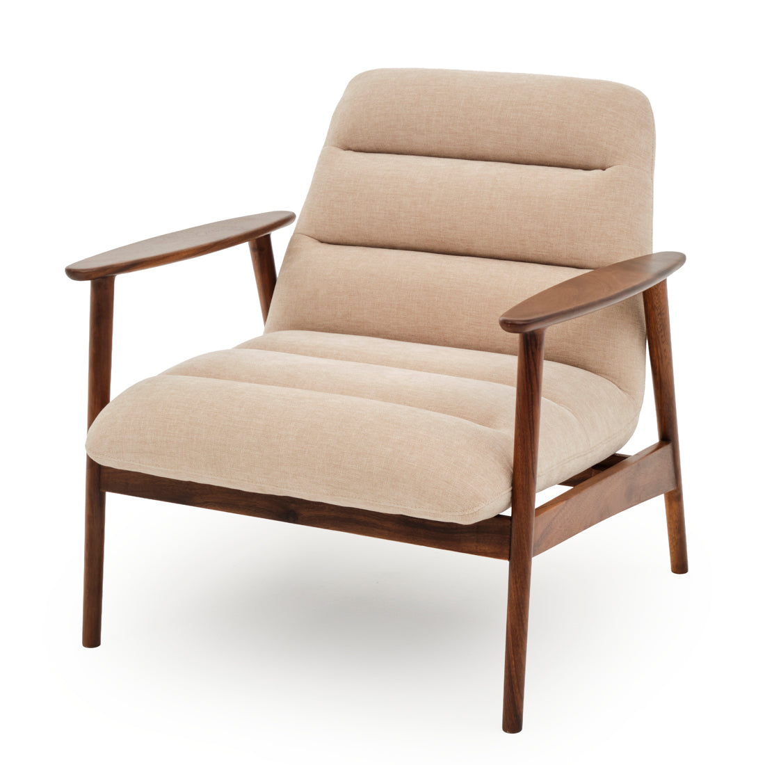 Natan Fabric Accent Chair Light Brown