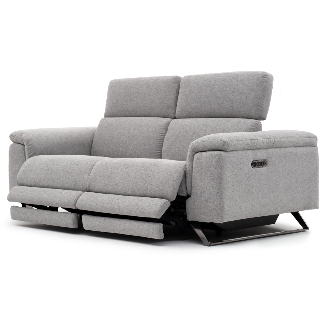 Warren Fabric Reclining Sofa Light Grey