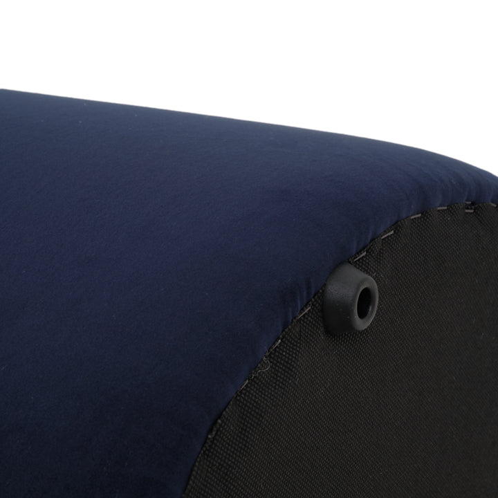 Wyle Fabric Ottoman Dark Blue