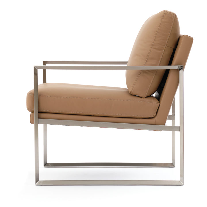 Everton Leather Accent Chair Cognac