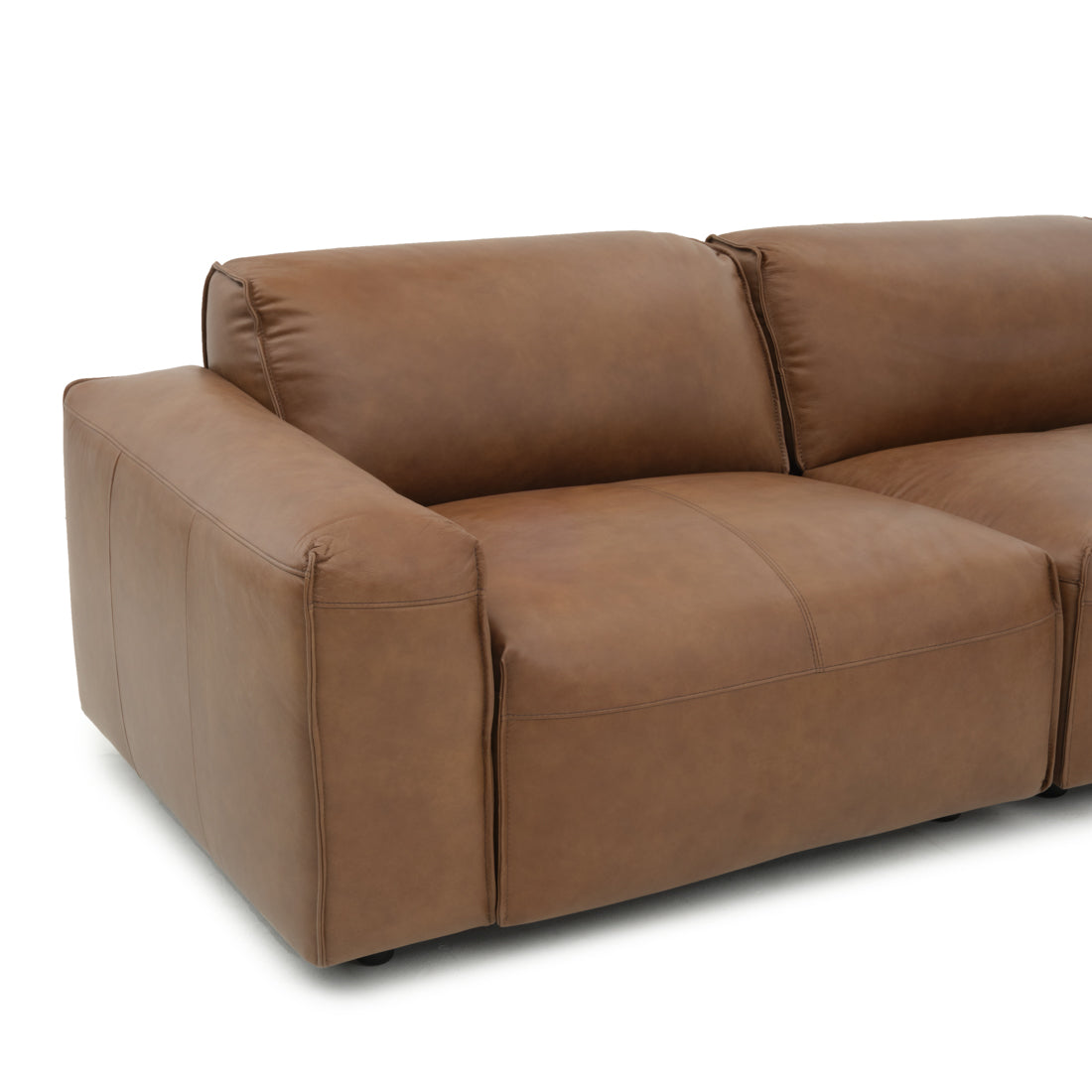 Nessa Leather Modular Set Dark Brown