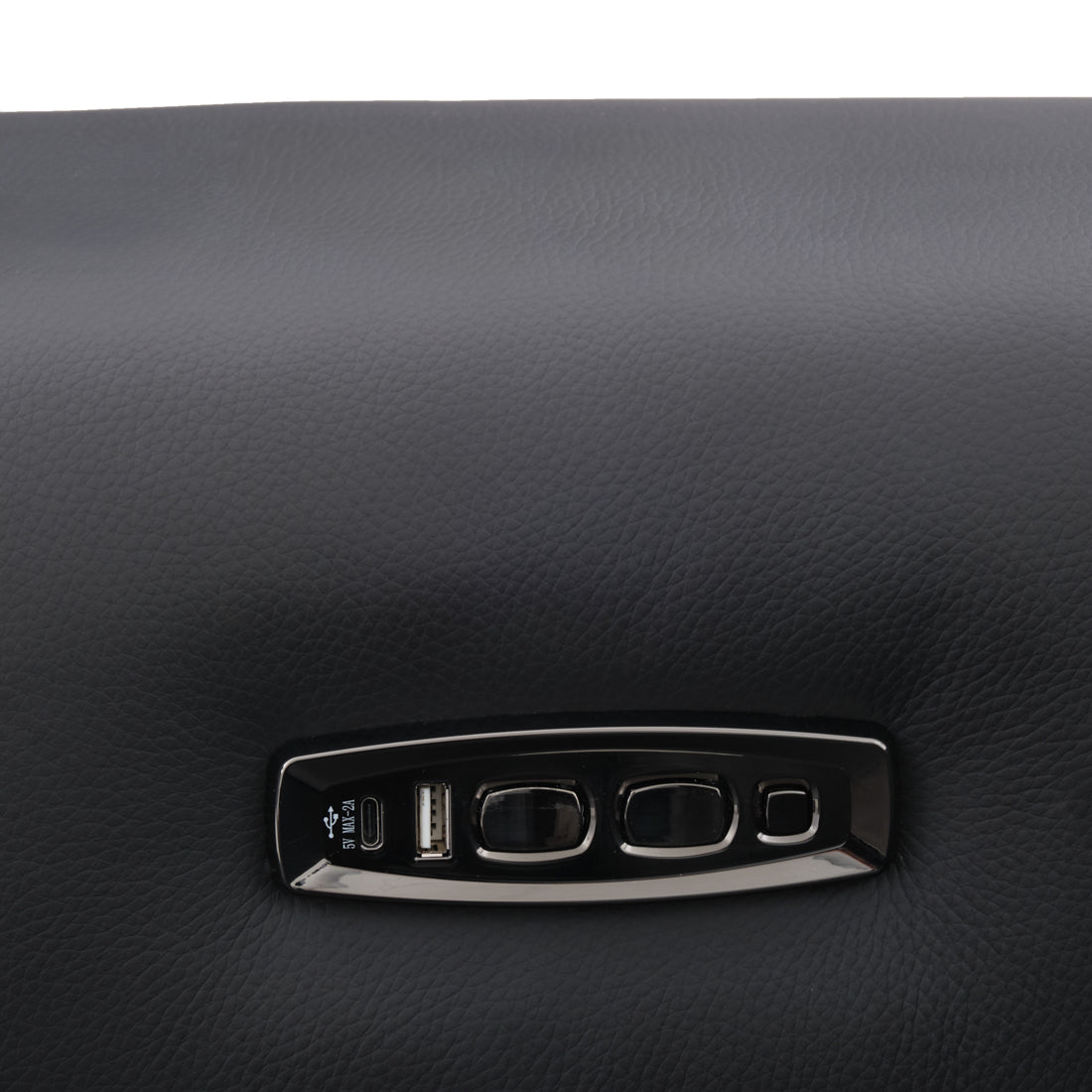 Wilberta Leather Sectional Sofa Black