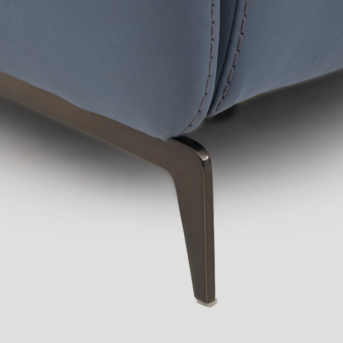 Wakely Leather Sectional Sofa Dark Blue