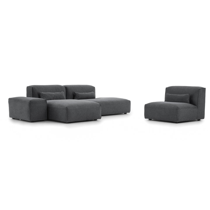 Ellemia Fabric Modular Set Dark Grey