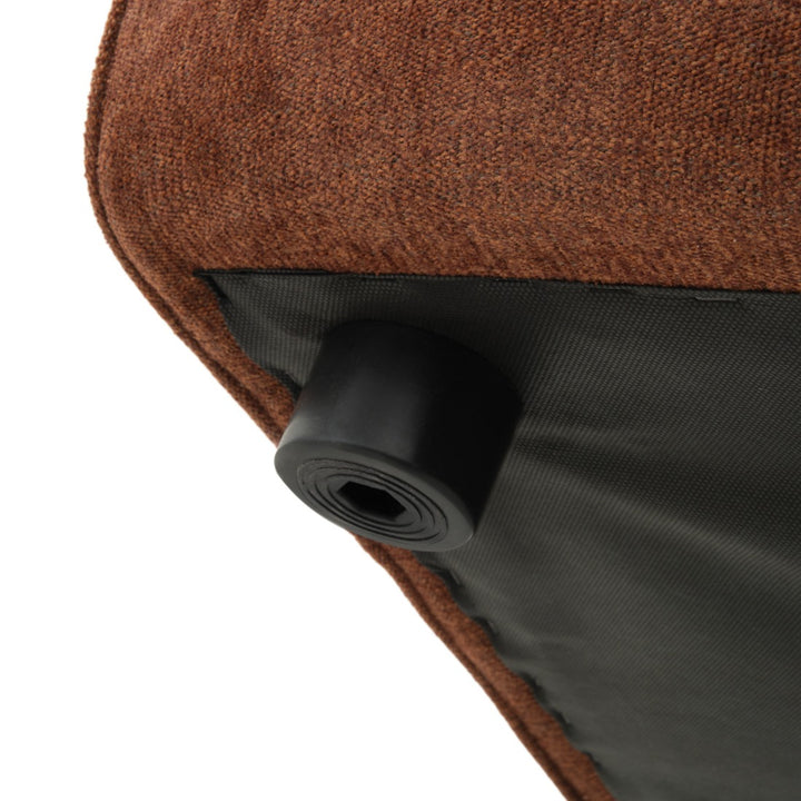 Nissima Fabric Armless Chaise Dark Brown