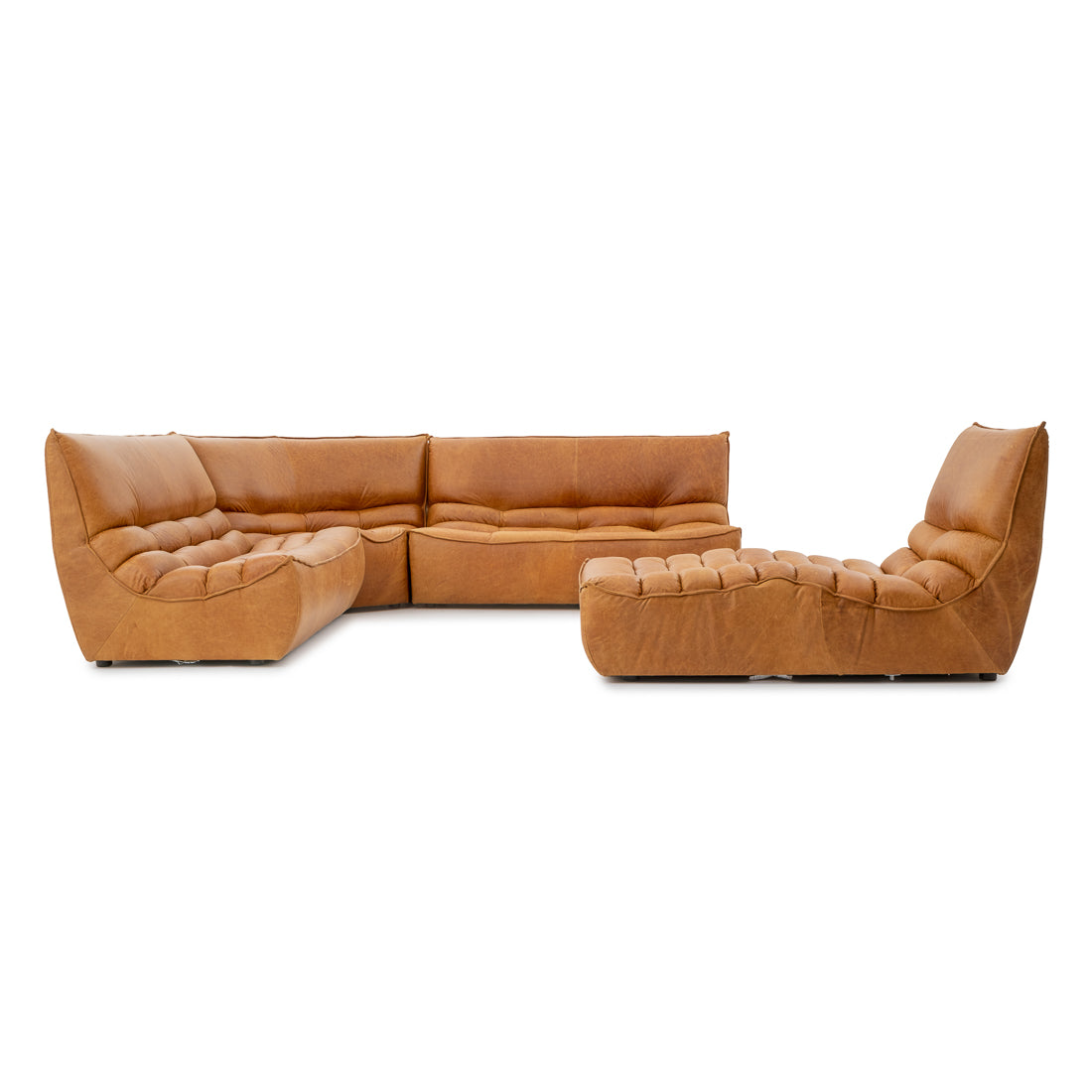 Nesto Leather Modular Set Cognac