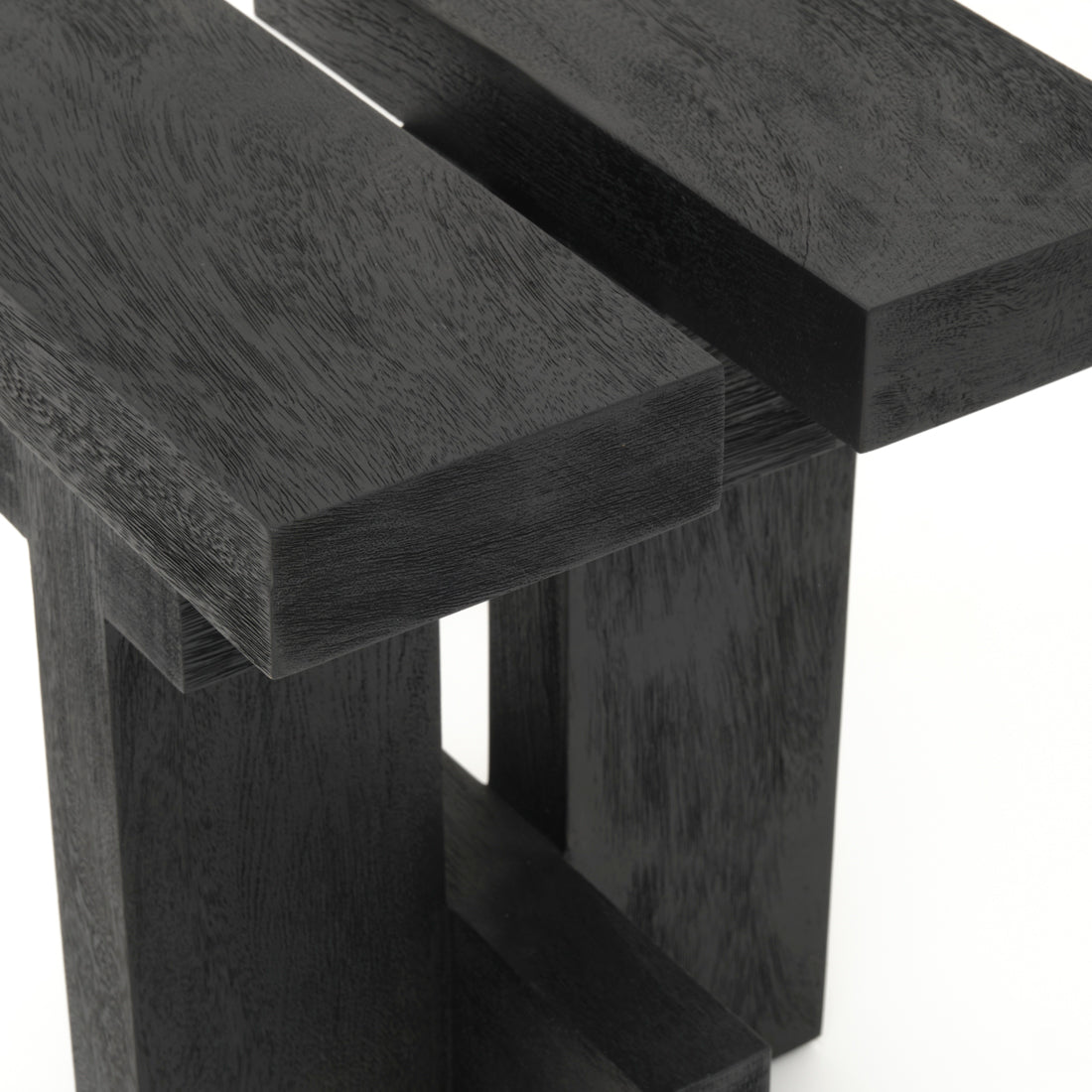 Siya Wood Accent Table Black