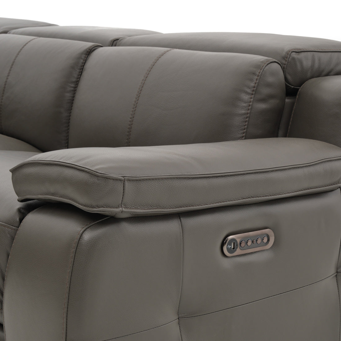 Nova Reclining Sectional Sofa Dark Grey