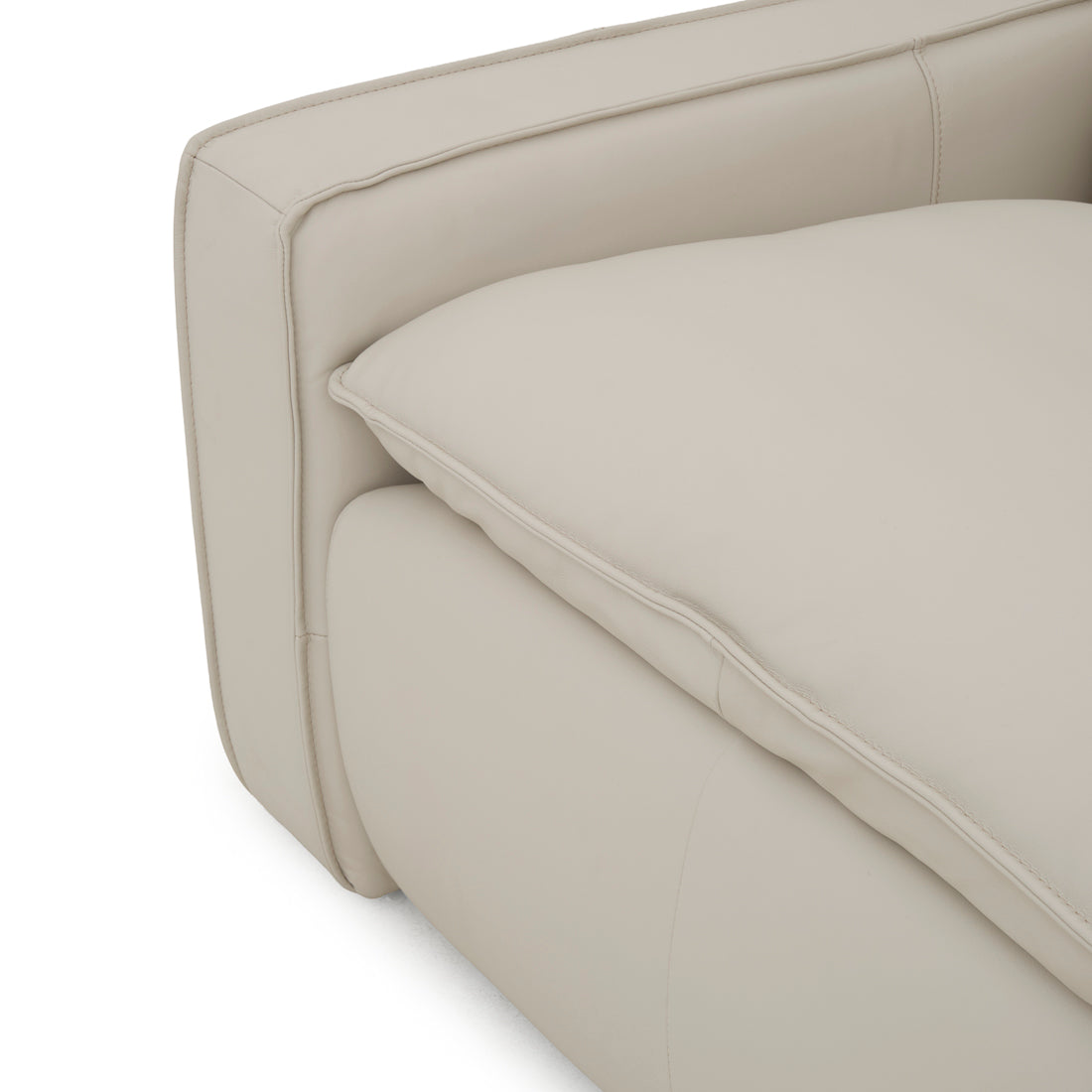 Nadyna Leather Modular Sofa Beige