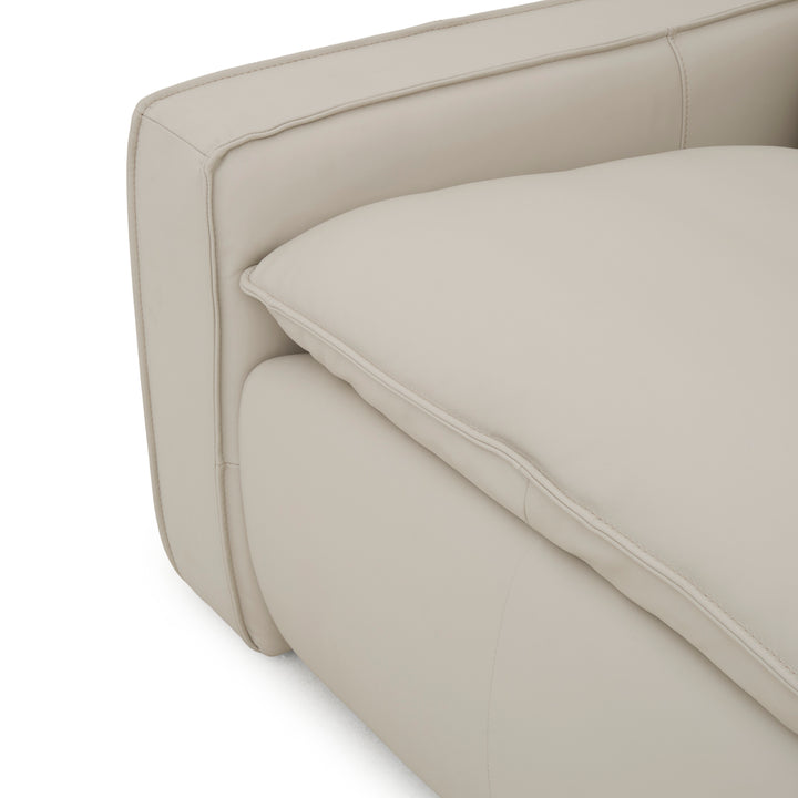 Nadyna Leather Modular Sofa Beige