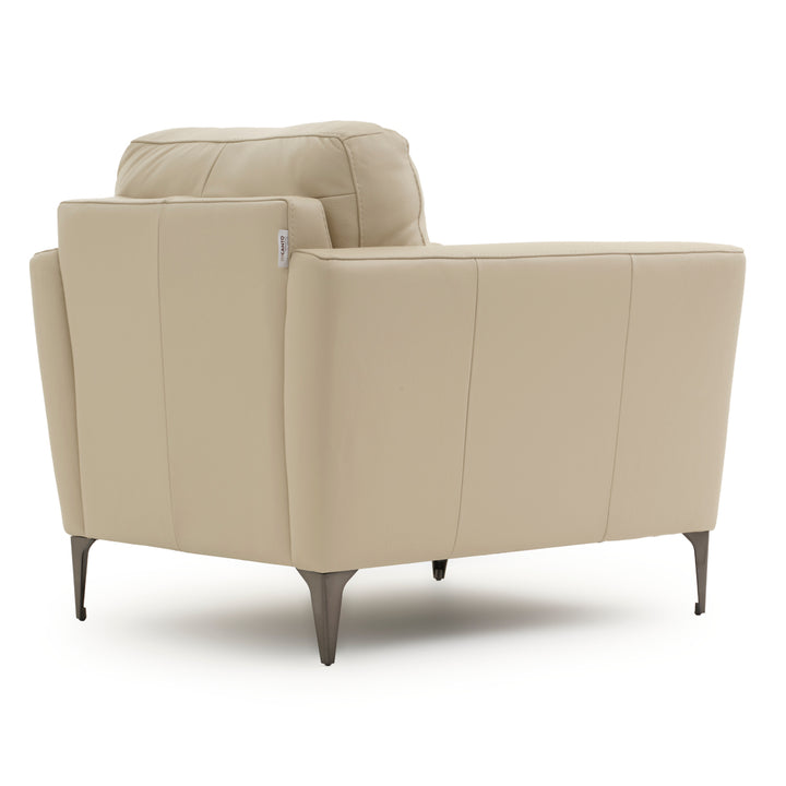 Elbertina Leather Accent Chair Beige