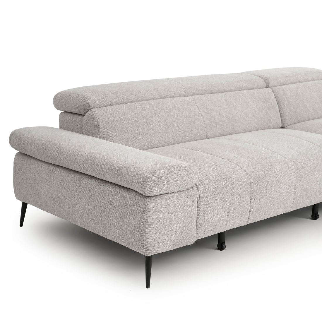 Eldan Fabric Sectional Sofa Light Grey