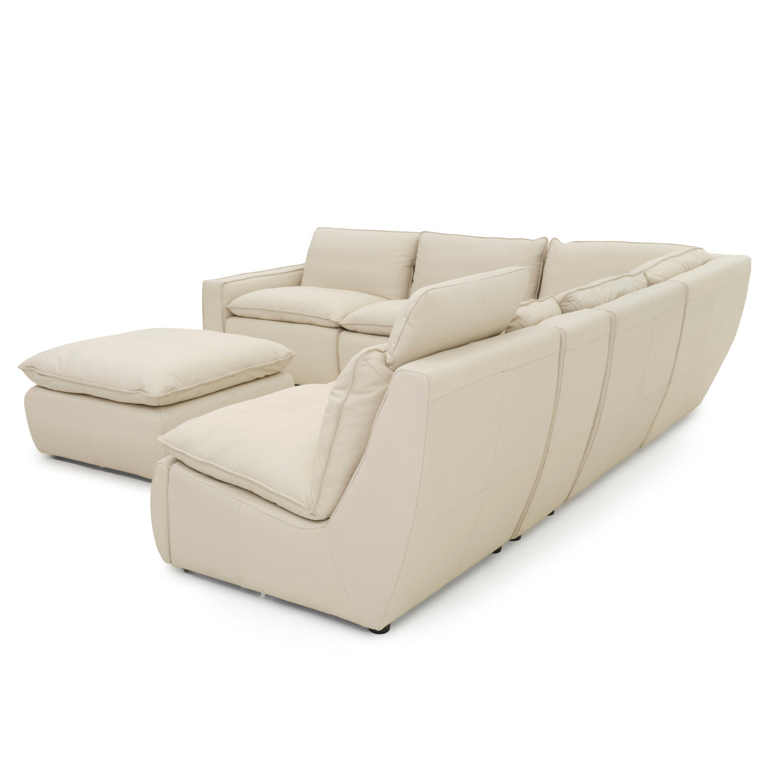 Nadyna Leather Modular Set Beige