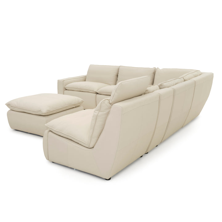Nadyna Leather Modular Set Beige