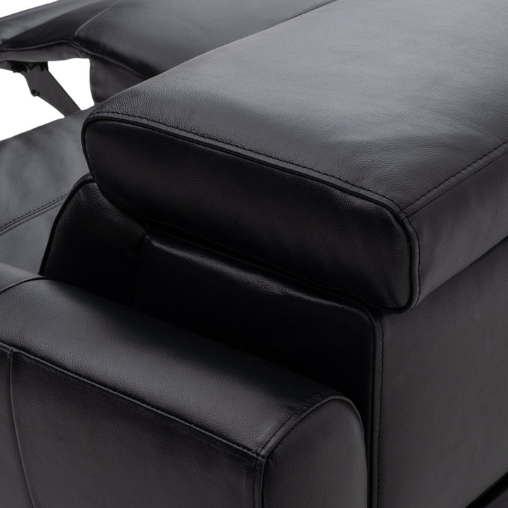 Westlyn Leather Reclining Sofa Black