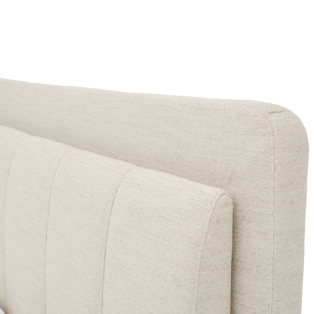 Elisha Fabric King Bed Beige