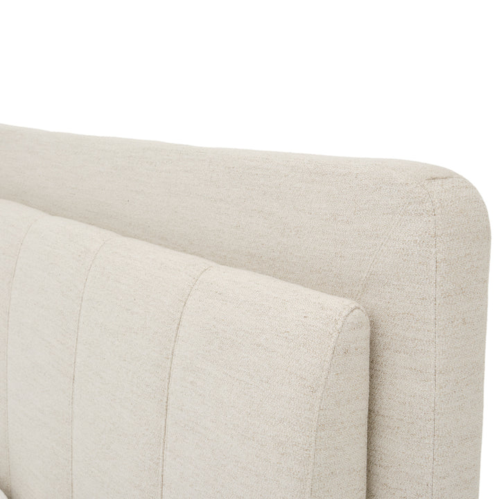 Elisha Fabric King Bed Beige