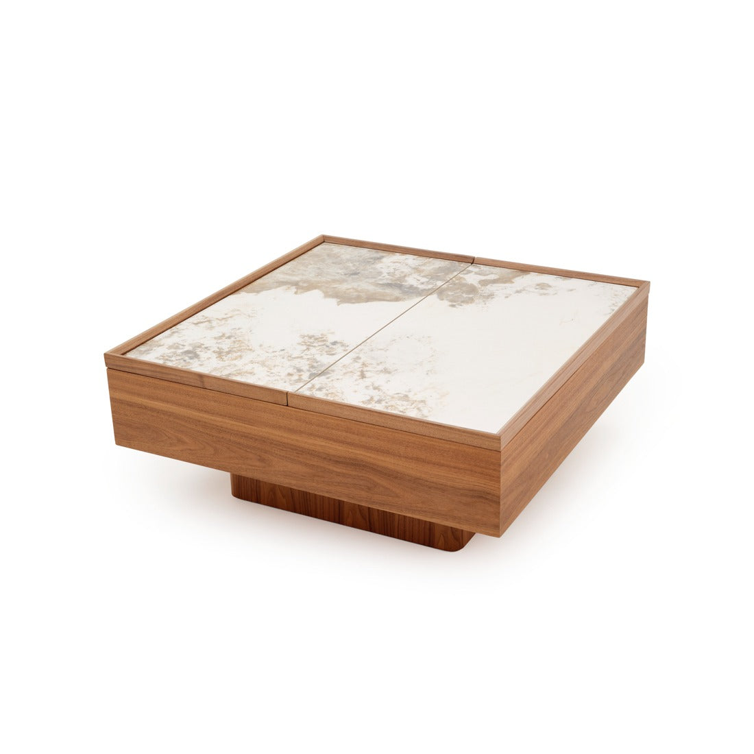 Emoni Coffee Table with Storage Dark Brown