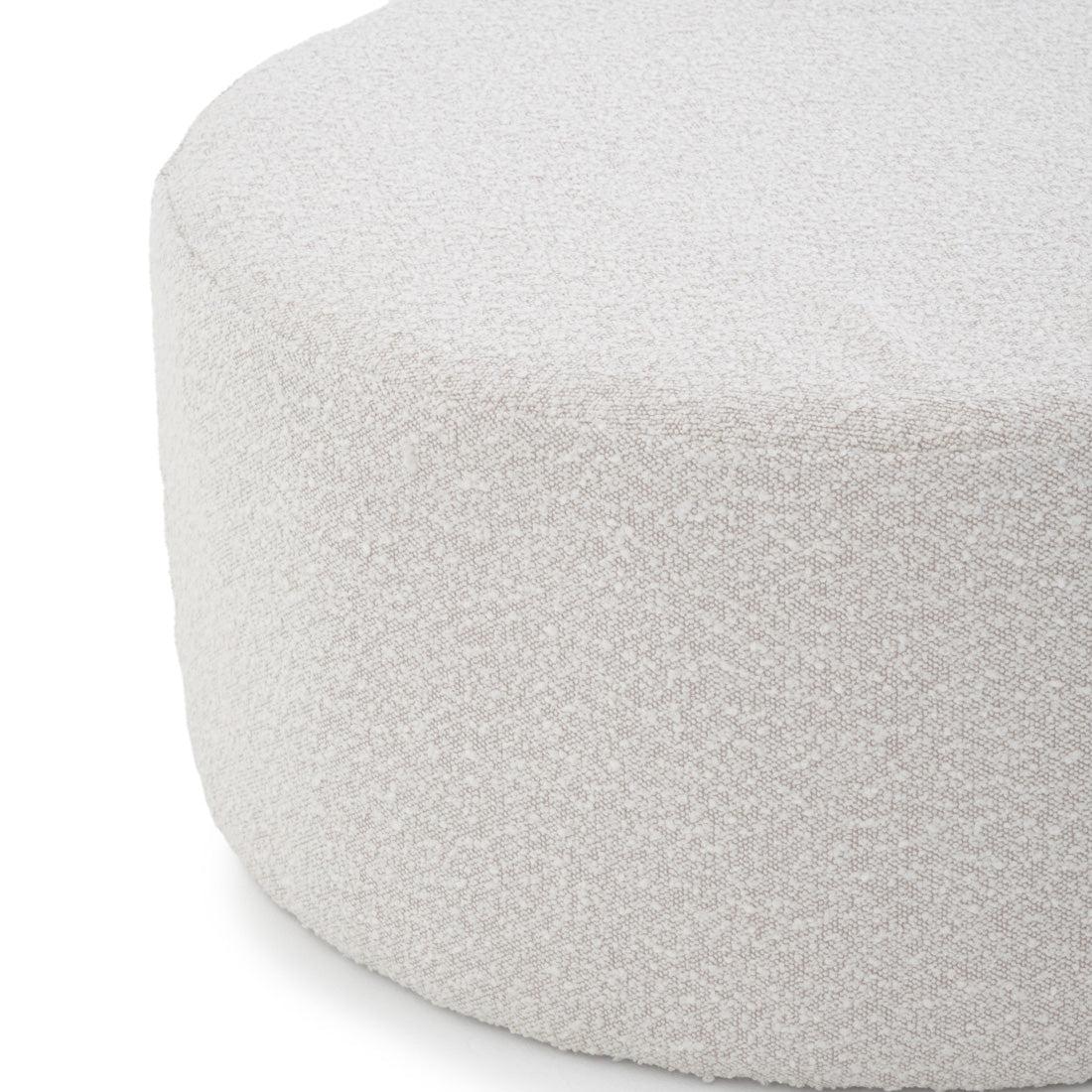 Emondi Fabric Ottoman Off White